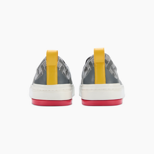 Ludic Piscator Grey Enhanced Canvas slip-on sneakers
