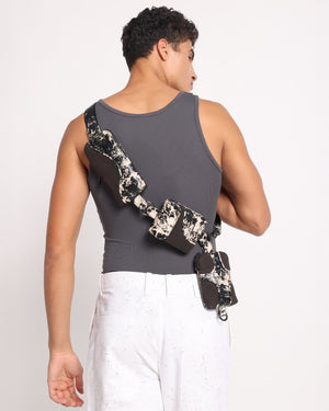 Muddled Cargo Crossbody Belt - Rusted Grain - Fetti