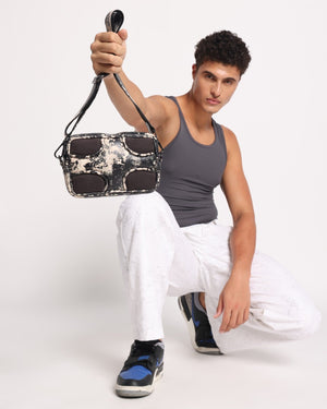 Muddled Unisex Sling Bag - Rusted Grain - Fetti