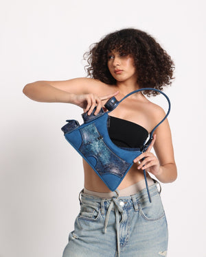 Muddled 3 Pocket Cargo Bag (Small) - Cracked Indigo - Fetti