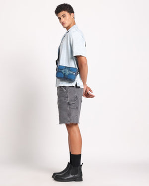 Muddled Unisex Sling Bag - Cracked Indigo - Fetti