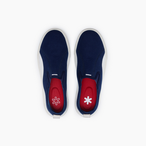 Ludic Wavey Blue Enhanced Canvas slip-on sneakers