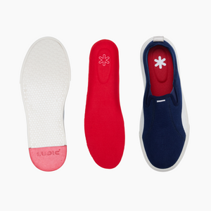 Ludic Wavey Blue Enhanced Canvas slip-on sneakers
