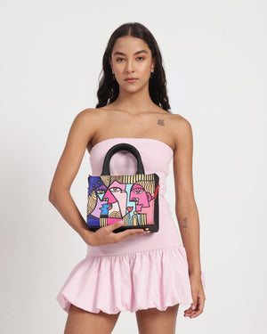 Mini Fetti Faces Pink Tote Bag - Fetti