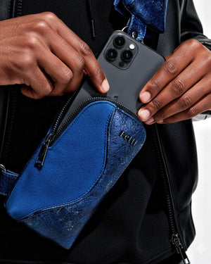 Muddled Cargo Crossbody Belt - Cracked Indigo - Fetti