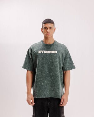 Retro Wash - Green - Evrhood oversized acid wash t-shirt