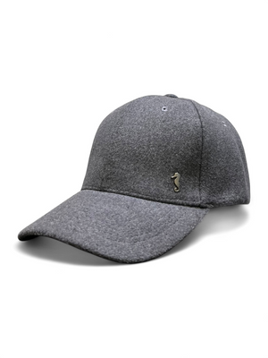 Gray baseball cap woolen Fabric for Men and Women