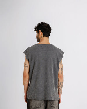 Waffle Sando - Graphite - Evrhood waffle knit sleeveless top