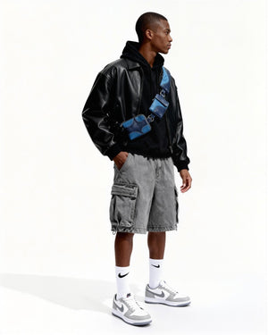 Muddled Cargo Crossbody Belt - Cracked Indigo - Fetti