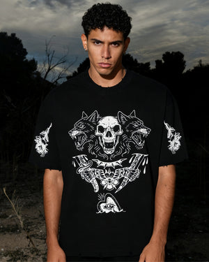 The Third Omen - Black - Evrhood oversized graphic t-shirt
