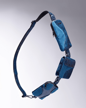 Muddled Cargo Crossbody Belt - Cracked Indigo - Fetti