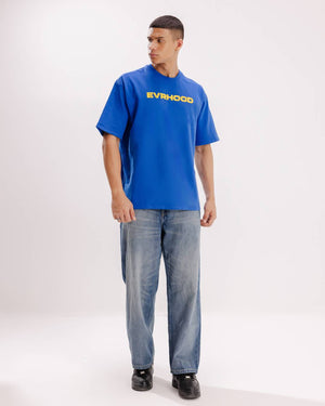 Cheddar Drip - Royal Blue - Evrhood oversized basic t-shirt
