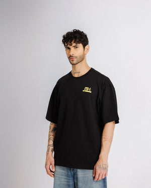 The Overthinker - Black - Evrhood oversized typographic t-shirt