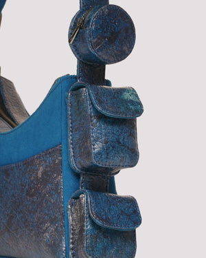 Muddled 3 Pocket Cargo Bag (Small) - Cracked Indigo - Fetti