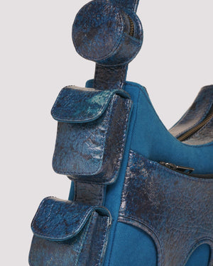 Muddled 3 Pocket Cargo Bag (Small) - Cracked Indigo - Fetti