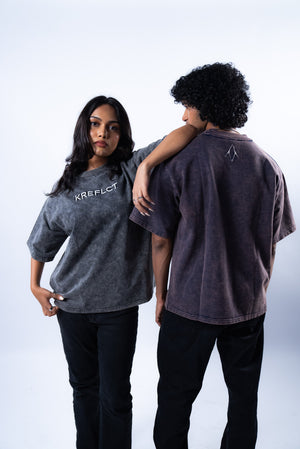 Washed Tee - Black - Kreflct