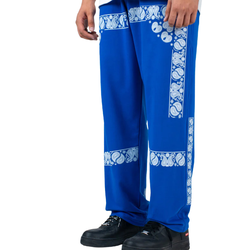 Dark Blue Block Paisley Jogger