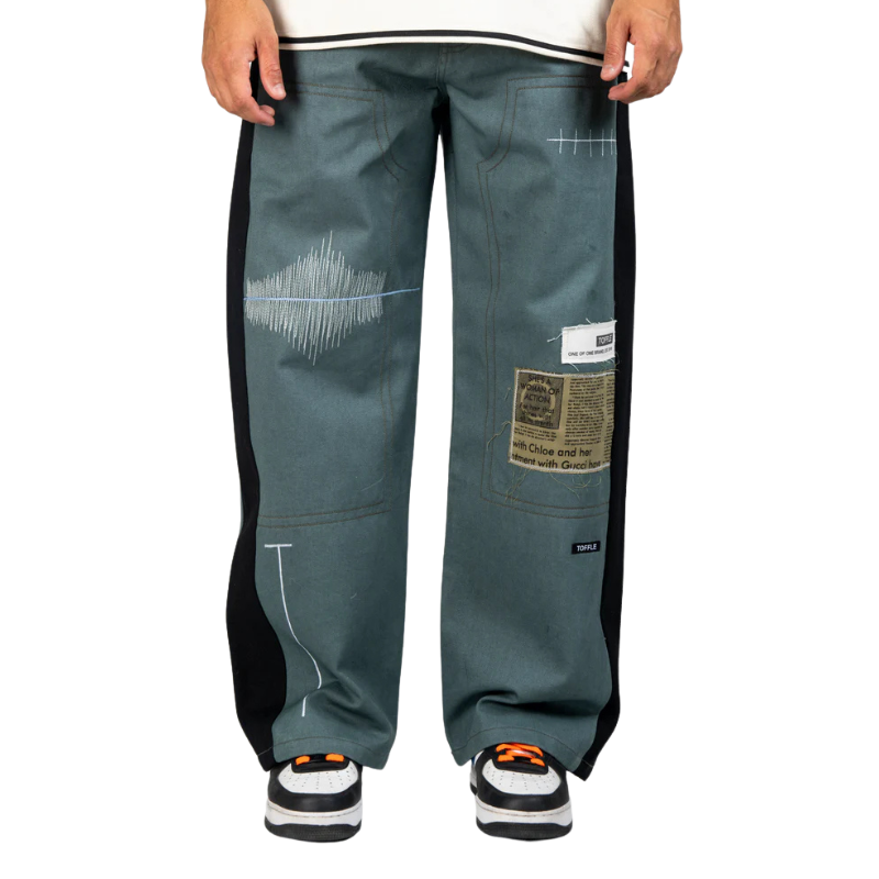 Olive Double Knee Stitch Jeans