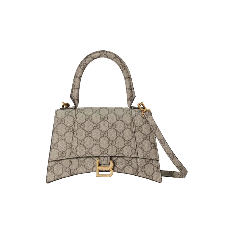 Gucci X Balenciaga The Hacker Project Small Hourglass Bag Beige/Ebony