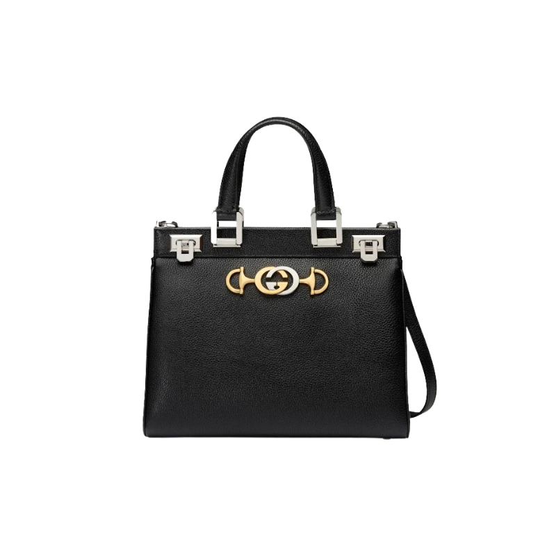 Gucci Zumi Top Handle Grainy Leather Small Black