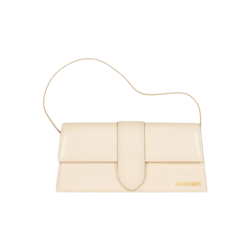 Jacquemus Le Bambino Long Flap Shoulder Bag Ivory