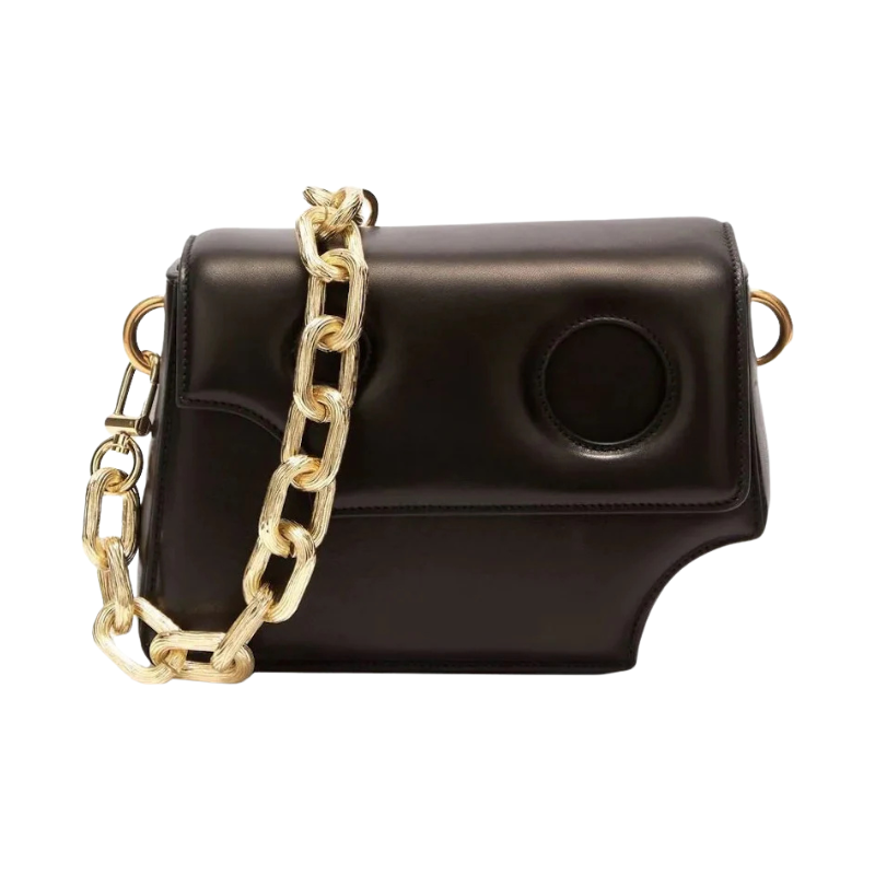 Off-White Logo Print Shoulder Bag Black
