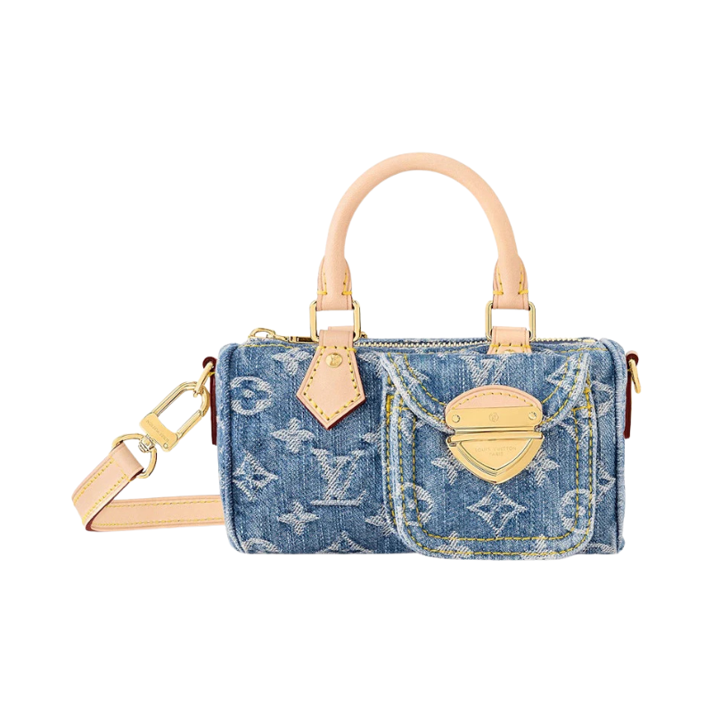 Louis Vuitton Nano Speedy Monogram Denim Blue