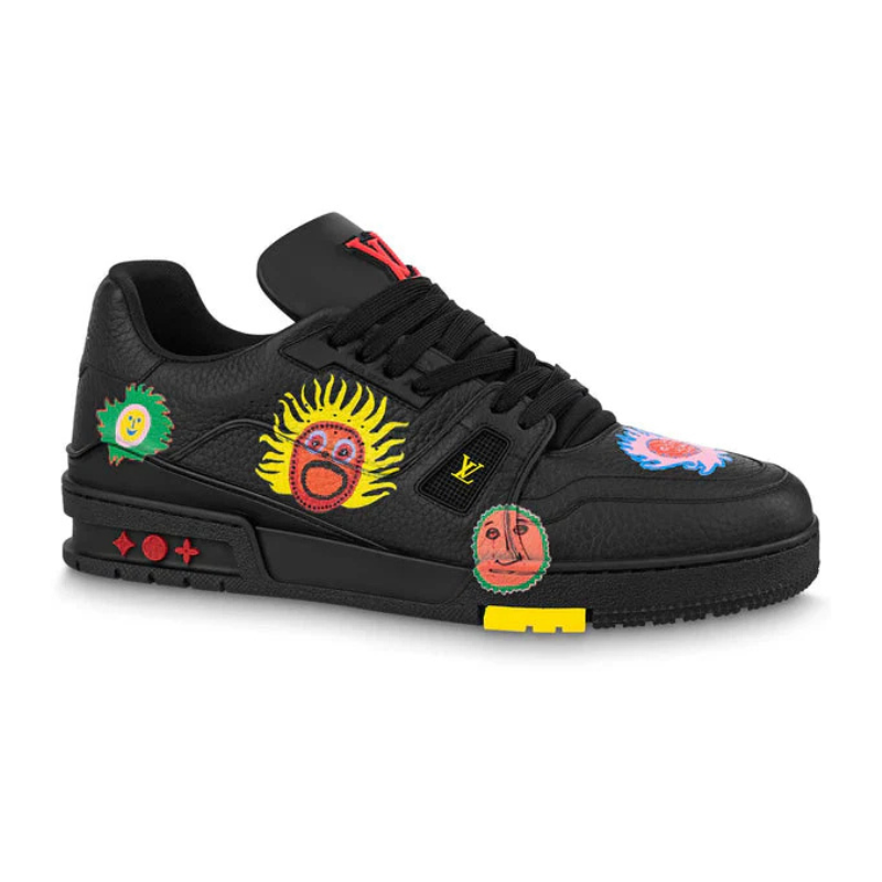 Louis Vuitton X Yayoi Kusama Trainer Black Print