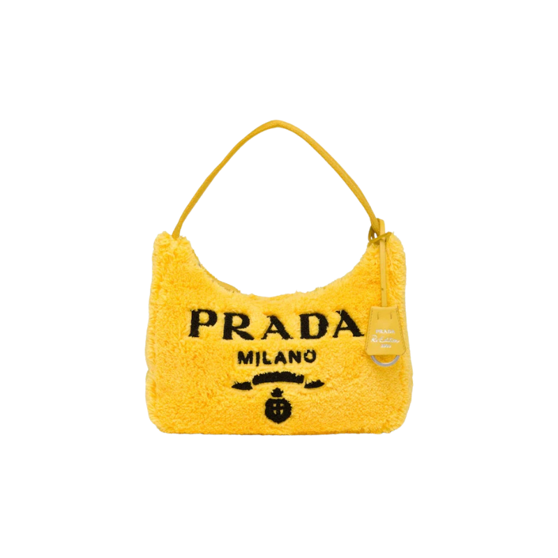 Prada Re-Edition 2000 Terry Mini Bag Yellow/Black