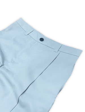 BASIC PLEATED PANTS IN ASH BLUE - YB