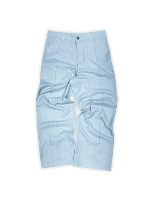 BASIC PLEATED PANTS IN ASH BLUE - YB