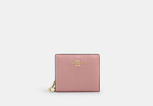 Snap Wallet In Signature Chenille - Gold/Carnation