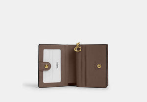 Snap Wallet In Signature Chenille - Gold/Dark Stone