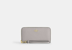 Long Zip Around Wallet - Gold/Dove Grey