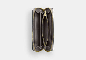 Long Zip Around Wallet - Gold/Dove Grey