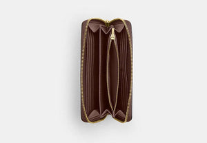 Long Zip Around Wallet - Gold/Maple