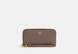 Long Zip Around Wallet - Gold/Dark Stone