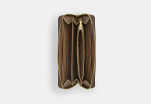 Long Zip Around Wallet - Gold/Dark Stone