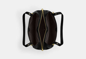 Erin Shoulder Bag In Signature Canvas - Gold/Walnut/Black