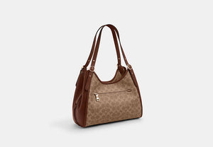 Erin Shoulder Bag In Signature Canvas - Gold/Tan/Brown