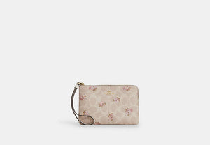 Corner Zip Wristlet - Gold/Sand Multi