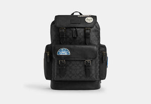 Sprint Backpack In Signature Jacquard - Gunmetal/Charcoal Multi