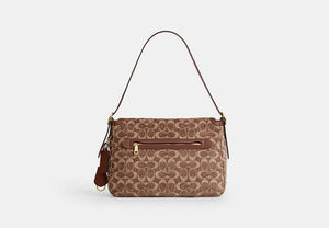 Etta Flap Bag In Signature Chenille - Gold/Light Khaki/Vintage Brown
