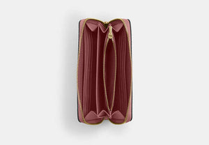 Long Zip Around Wallet - Gold/Peony