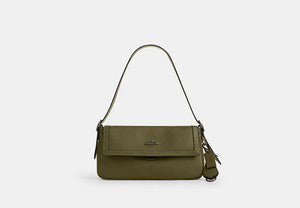 Etta Small Flap Shoulder Bag - Gunmetal/Olive