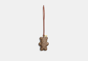 Signature Bag Charm - Brass/Tan Caramel