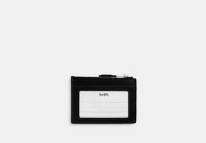 Mini Skinny ID Case In Signature Chenille - Silver/BLACK