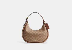 Emily Shoulder Bag In Signature Canvas - Gold/Tan/Brown