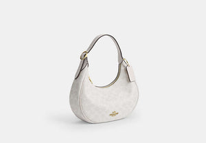 Emily Shoulder Bag In Signature Canvas - Gold/White/Chalk