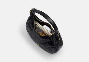 Emily Shoulder Bag With Quilting - Gold/Black